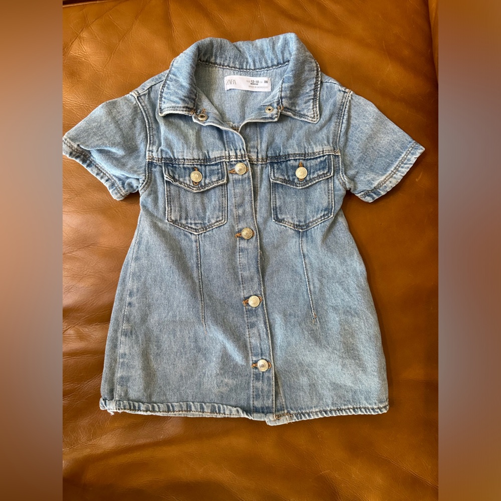 Zara denim button down dress - EUC